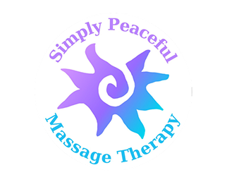 Simply Peaceful Massage Therapy logo design.